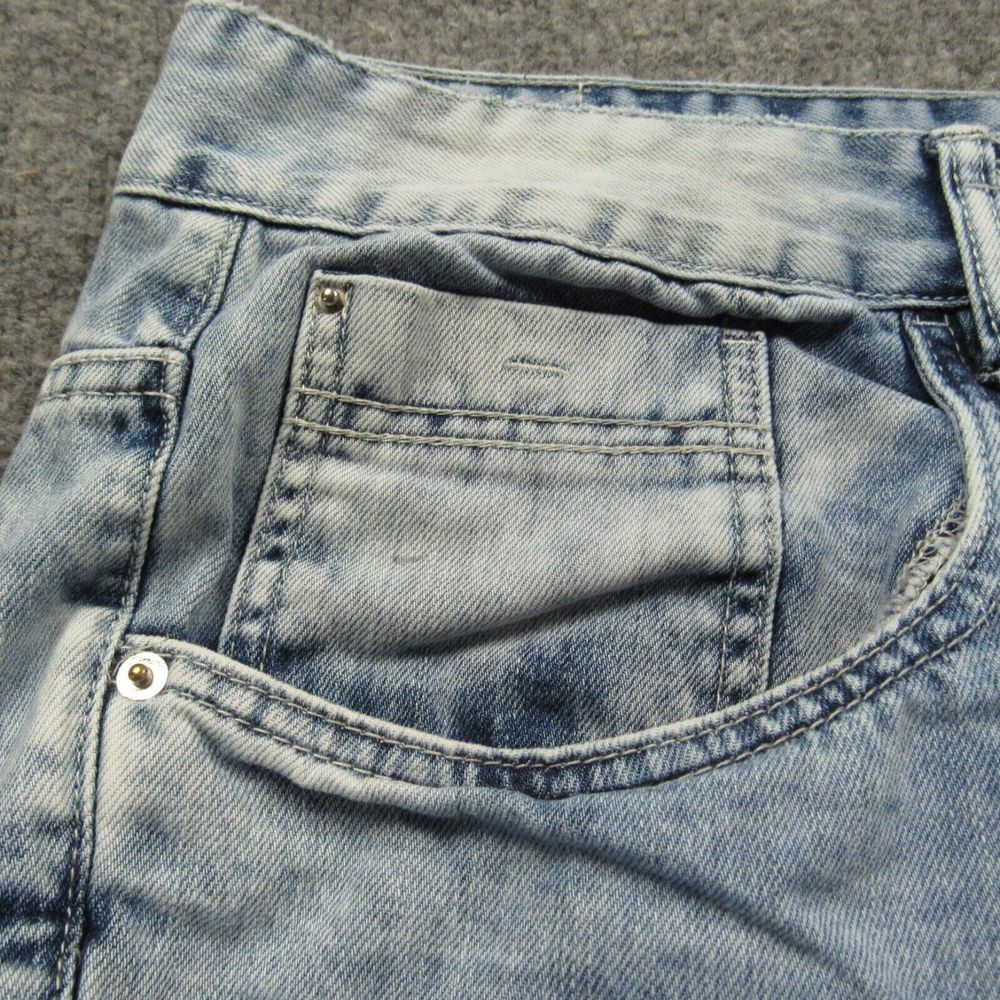 Southpole Shorts Men 48x12 Distressed Jean Blue Baggy Hip Hop Skate Jorts Faded - Picture 8 of 12